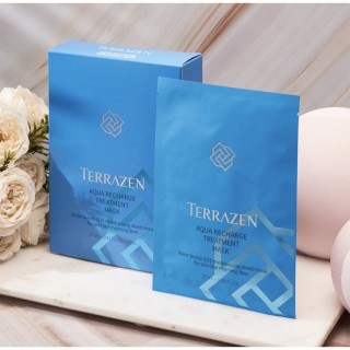 Terrazen Aqua Recharge Treatment Maska Pro Velmi Intenzivní Hydrataci S 5 Druhy Kys. HA (10 Kusů V Boxu)